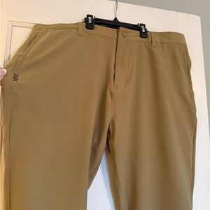 RHONE Men's Khaki Dress Pants